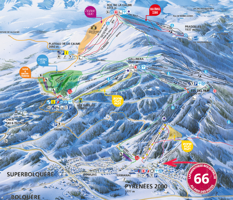 Station de ski Pyrénées 2000 commerces et remontées mécaniques