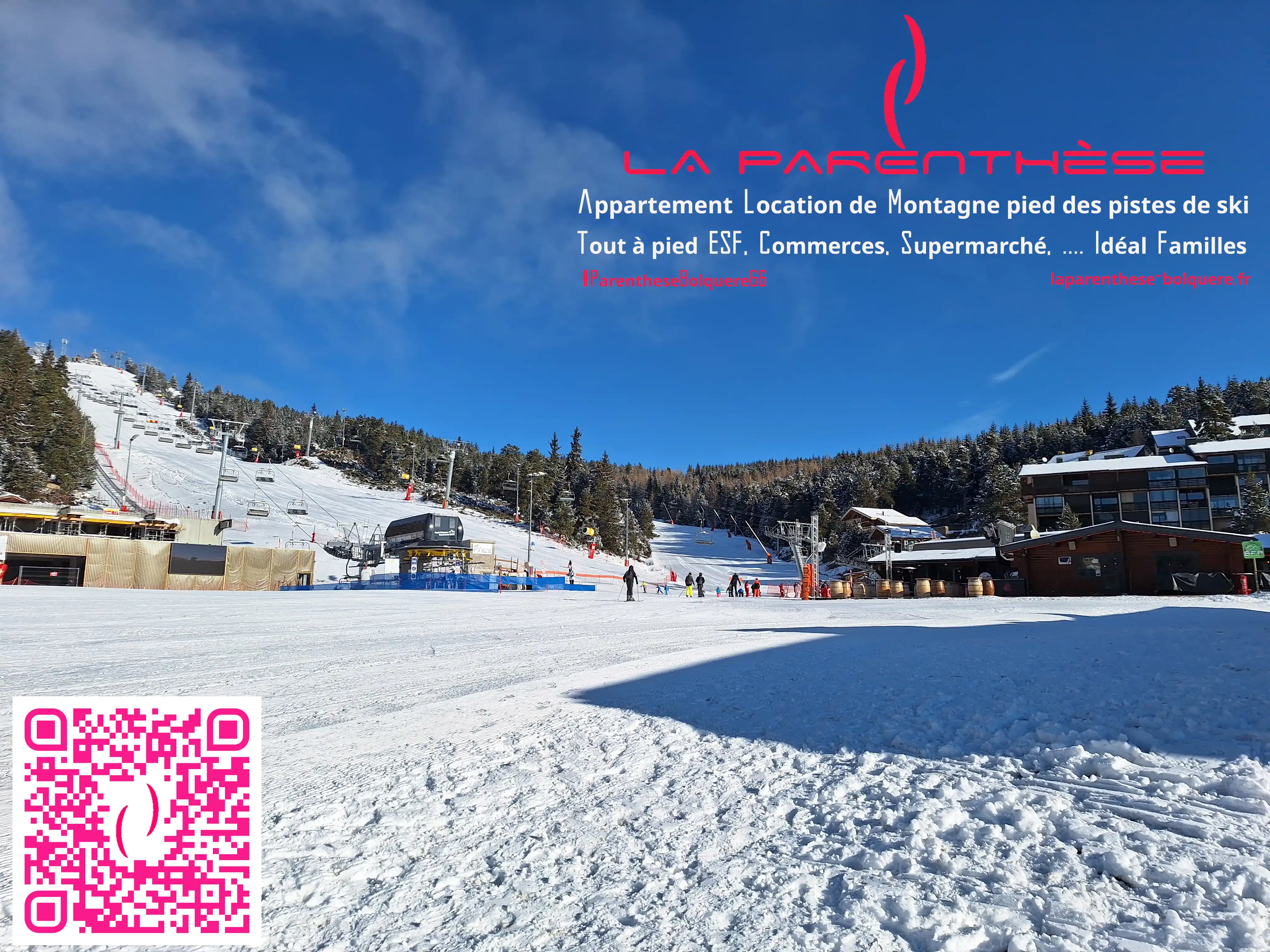 Vue sur les pistes de ski Pyrénées 2000 depuis Bolquère